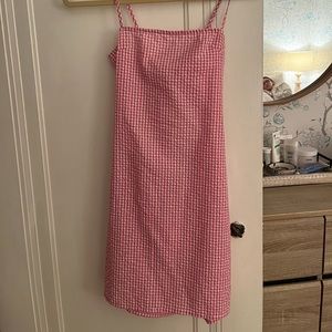 Pink gingham dress